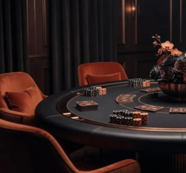 Prywatne stoły pokerowe przygotowane na kameralny wieczór
